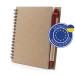 Carnet A6 avec stylo bille - Fab Europe, carnet recyclé promotional
