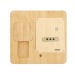 Chargeur sans fil en bambou 10W, station météo - Kahele wholesaler