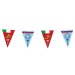 Garland of paper plv with triangular pennants, paper pennant garland promotional