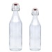 Product thumbnail Glass bottle with retro mechanical stopper 50cl 0