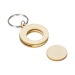 Porte-clés en copeaux de bois Cercle, jeton promotional