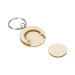 Porte-clés en copeaux de bois Rond, jeton promotional