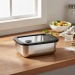 Boîte en acier inoxydable avec couvercle en verre 550 ml, boîte repas promotional