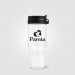 Polar two-tone recycled glass tumbler with straw - 1 L Silk-screen print wholesaler