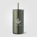 Gobelet Borealis en acier inoxydable recyclé avec paille - 475 ml Colour Jet, Mug isotherme promotional