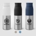 Bouteille Borealis à couvercle à torsion en acier inoxydable recyclé - 650 ml Colour Jet wholesaler
