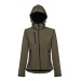 THC ZAGREB WOMEN. Softshell for women, with removable hood, Softshell and neoprene jacket promotional