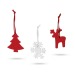 Product thumbnail Set of 3 Christmas decorations 3 different designs 0