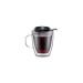FOR OVER. Coffee filter and isothermal mug, coffee maker promotional