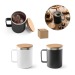 LAUDA. 90% recycled stainless steel mug with bamboo lid wholesaler
