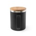 LAUDA. 90% recycled stainless steel mug with bamboo lid, metal mug and cup promotional