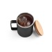 LAUDA. 90% recycled stainless steel mug with bamboo lid, metal mug and cup promotional