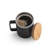 LAUDA. 90% recycled stainless steel mug with bamboo lid wholesaler