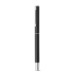 LEAH. Parure de stylo à bille et de roller en aluminium recyclé respectivement 53% et 94% recyclé avec clip, Parure avec stylo roller promotional