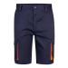 VL HEMERA. Bermuda stretch bicolore, multipoches 240g/m², en coton 46%, EME 38% et polyester 16%, Short promotional