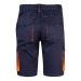 VL HEMERA. Bermuda stretch bicolore, multipoches 240g/m², en coton 46%, EME 38% et polyester 16%, Short promotional