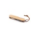 Couteau de poche multifonctionnel en bambou et acier inoxydable avec manche en PU, couteau multifonctions promotional