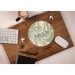 BLAIR ROUND. Tapis de souris rond avec base en caoutchouc, tapis de souris  promotional