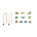 Jeu de pêche de 10 poissons en bois wholesaler