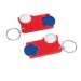 1 euro token key ring with magnifying glass, magnifying glass promotional