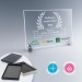 Plaque de verre 6x18x13cm, trophée en verre promotional