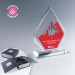 Trophée pointu sur socle, trophée en verre promotional