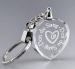 Glass heart key ring wholesaler