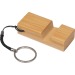 Porte-clés avec support mobile en bambou, Porte-téléphone portable et support, socle, base pour smartphone promotional