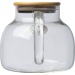 Glass bottle with bamboo lid, 1,000 ml, teapot promotional