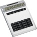 Small removable plate without holes, calculator promotional