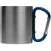 Metal mug with snap hook, carabiner promotional