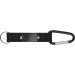 Keyring pendant with carabiner hook and metal plate, snap hook promotional