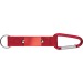 Keyring pendant with carabiner hook and metal plate, snap hook promotional