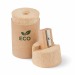 Green Good Pencil sharpener in cardboard and certified sustainable wood wholesaler
