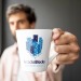 Ceramic flared mug with sublimation photo print, mug with full color photo printing promotional