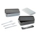 Double bento lunch box 1250ml wholesaler