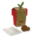 Hot-but-cool coffee cup with cherry tomato seeds, Seed sachet promotional