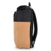 Sac à dos à roulettes en liège et R-PET 18L, sac à dos roll-top promotional