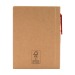 Recycled notepad with hard cover pen, notepad in recycled paper promotional