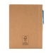 Recycled notepad with hard cover pen wholesaler