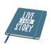 BudgetNote A5 White notebook, Hard cover notebook promotional