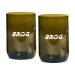 Ensemble de deux verres Rebottled® recyclés, verre promotional