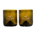 Lot de 2 verres à base de bouteilles de vin recyclées, Verre à eau promotional
