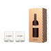 Lot de 2 verres à base de bouteilles de vin recyclées wholesaler