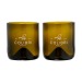 Lot de 2 verres à base de bouteilles de vin recyclées, Verre à eau promotional