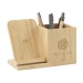 Bamboo Boss 15W FSC-100% support de charge/porte-stylo, Porte-téléphone portable et support, socle, base pour smartphone promotional