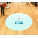 Sticker de sol brillant ROND/CARRE blanc - 30x30cm, sticker promotional