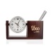 Desk clock with pencil pot, clock and clockwork promotional