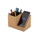 Organiseur de bureau avec chargeur inductif COVBI, Porte-téléphone portable et support, socle, base pour smartphone promotional