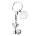 Porte-clés coupe avec balle et jeton, porte-clés en métal sur stock promotional